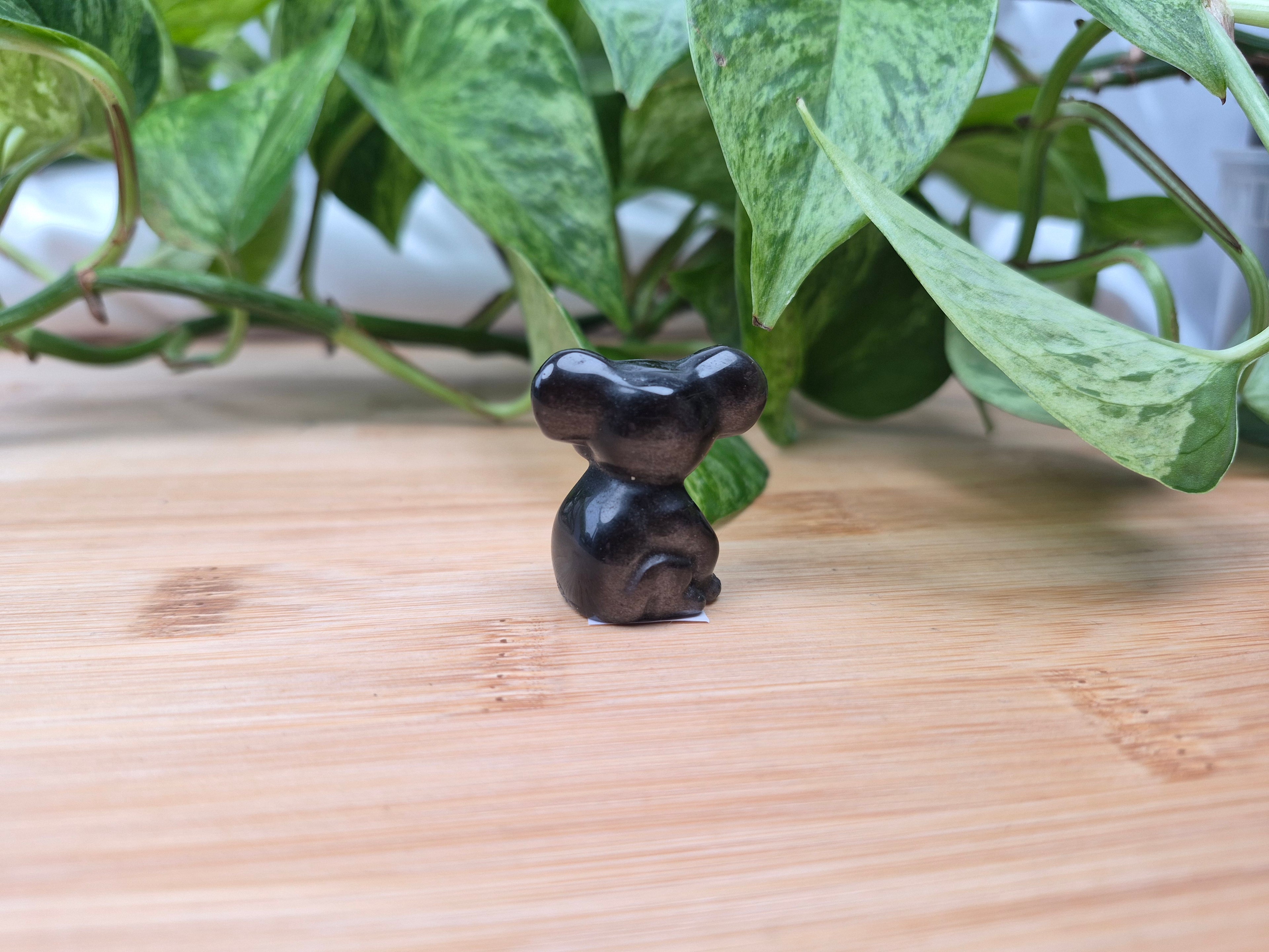 SILVER SHEEN OBSIDIAN KOALA