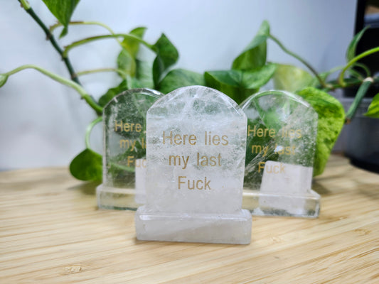 CLEAR QUARTZ TOMBSTONE