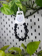 13mm SILVER SHEEN OBSIDIAN BRACELET