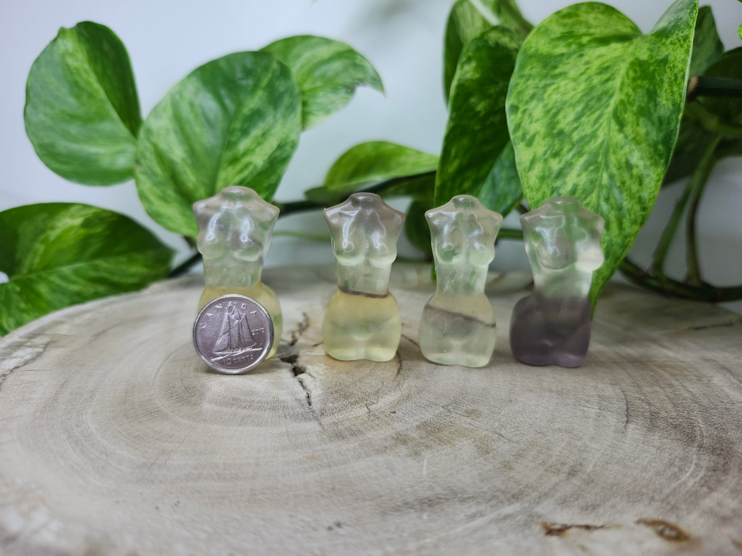 PALE YELLOW FLUORITE MINI GODDESS BODY