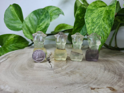 PALE YELLOW FLUORITE MINI GODDESS BODY