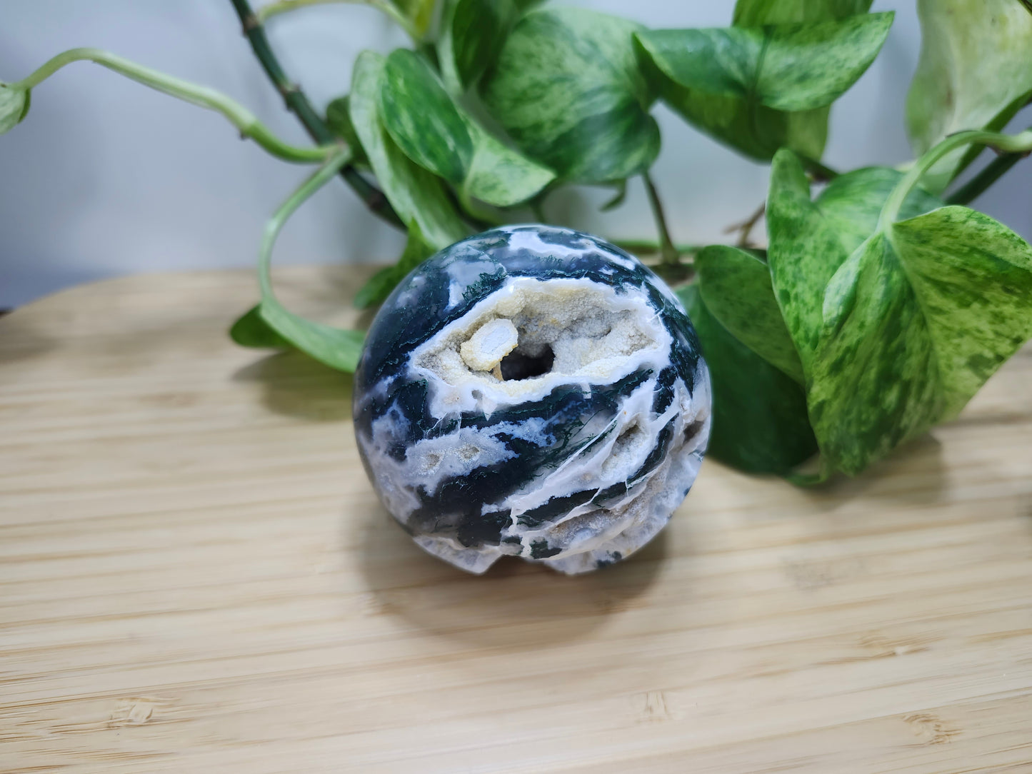 MOSS AGATE SPHERE