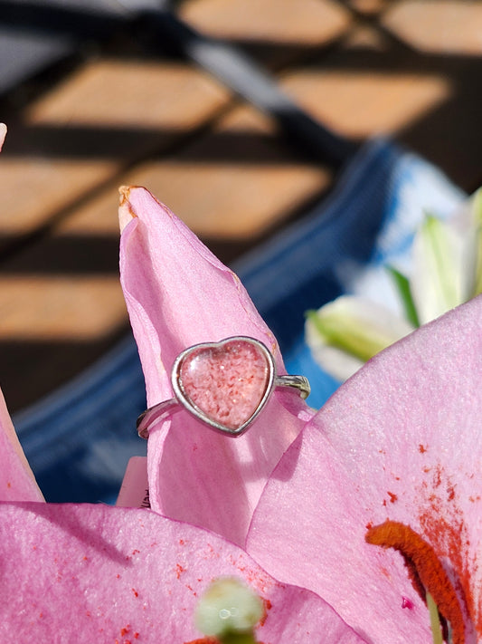 SA STRAWBERRY QUARTZ .925 STERLING SILVER