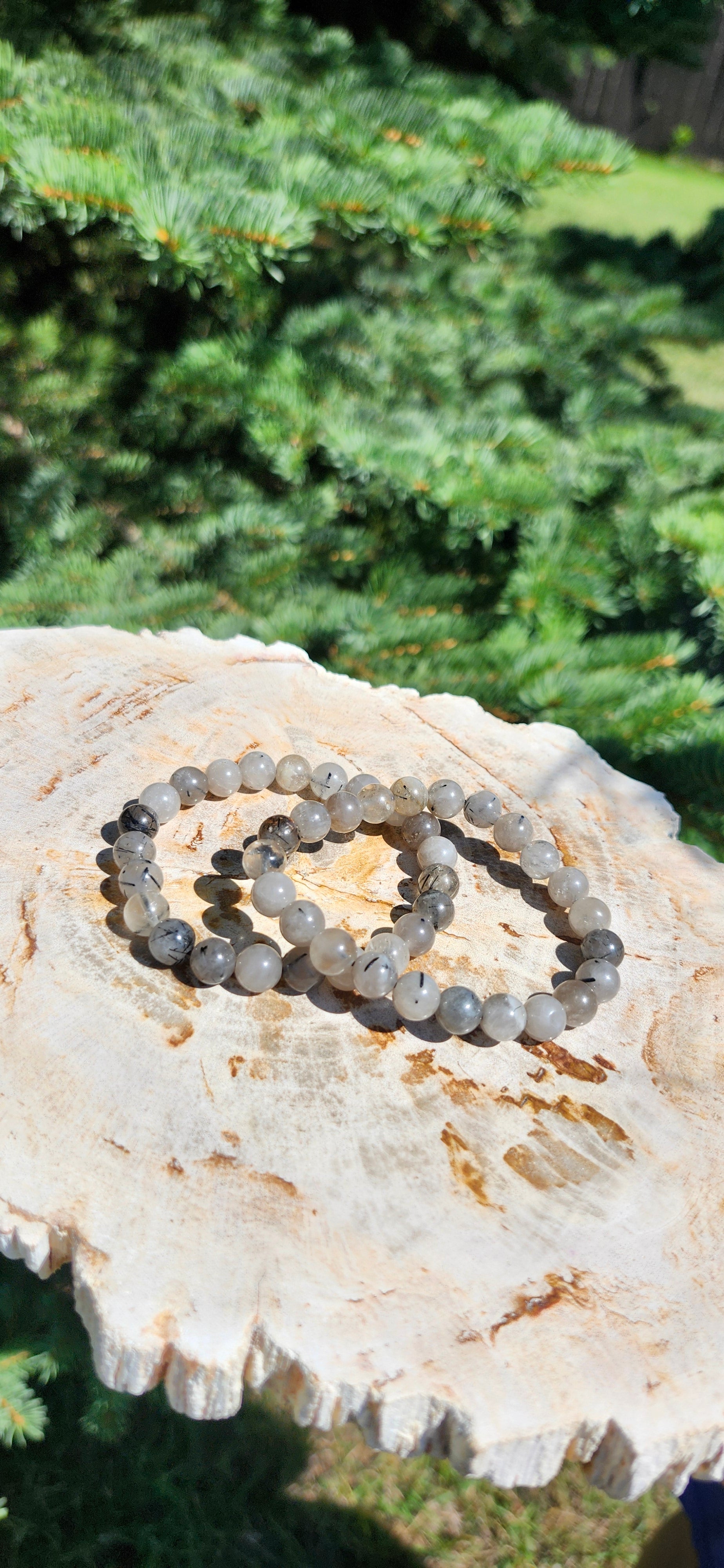 8mm TOURMALATED QUARTZ BRACELET