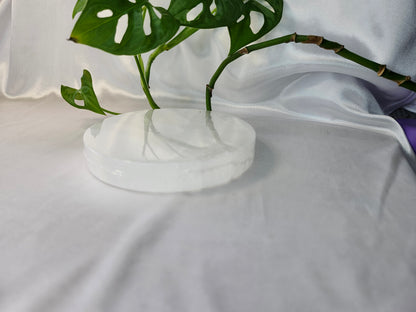 SELENITE ROUND PLATE