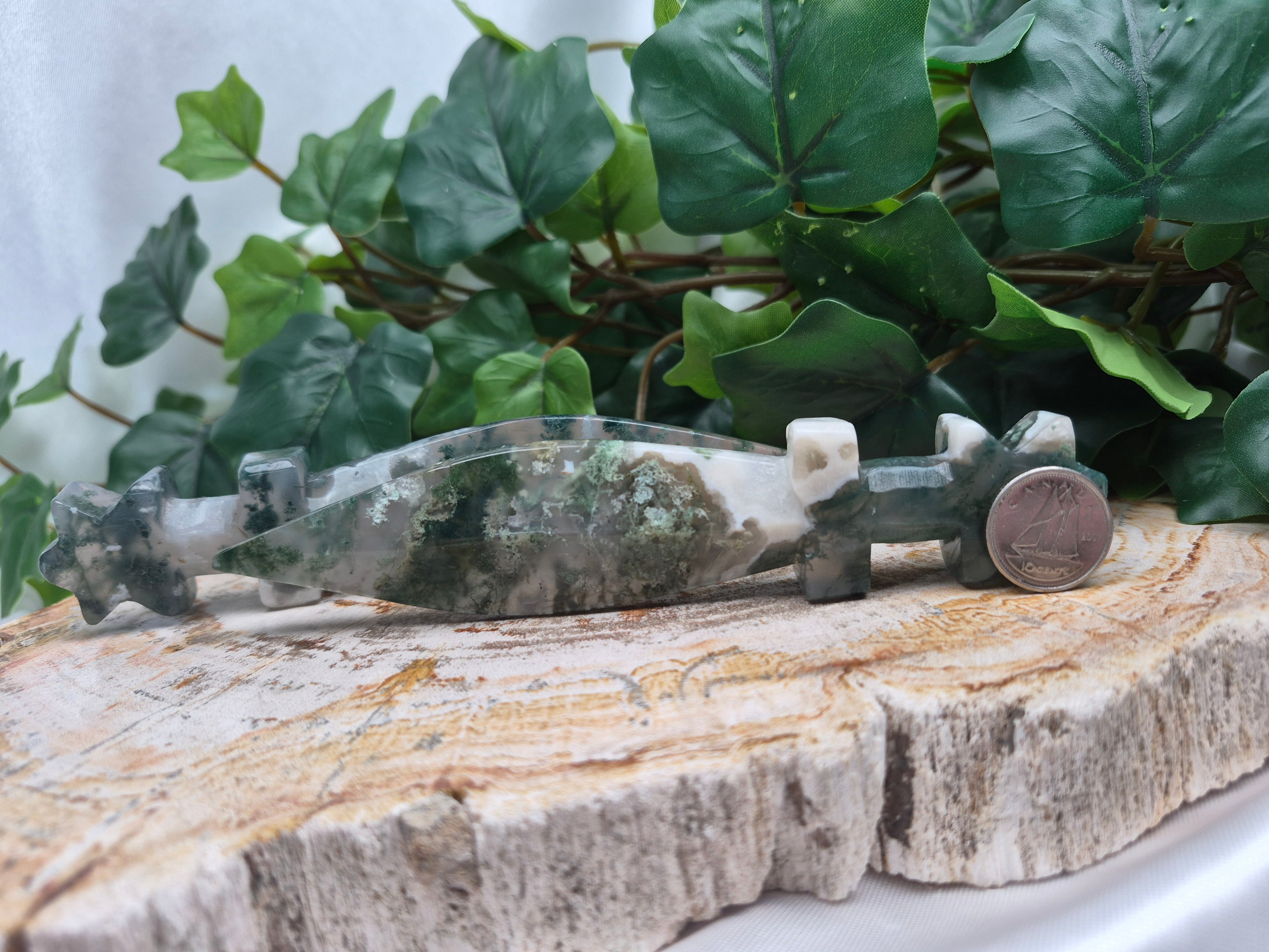MOSS AGATE DAGGER