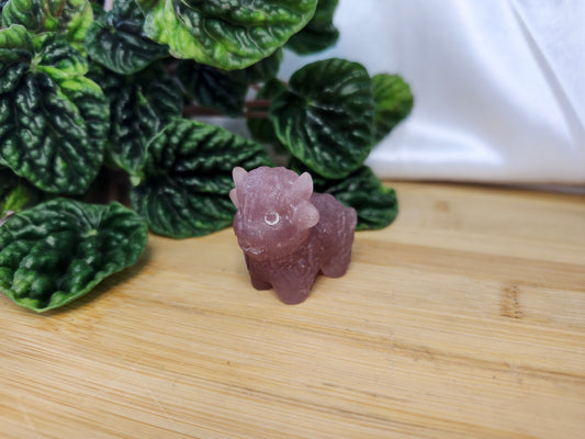 STRAWBERRY QUARTZ HIGHLAND COW