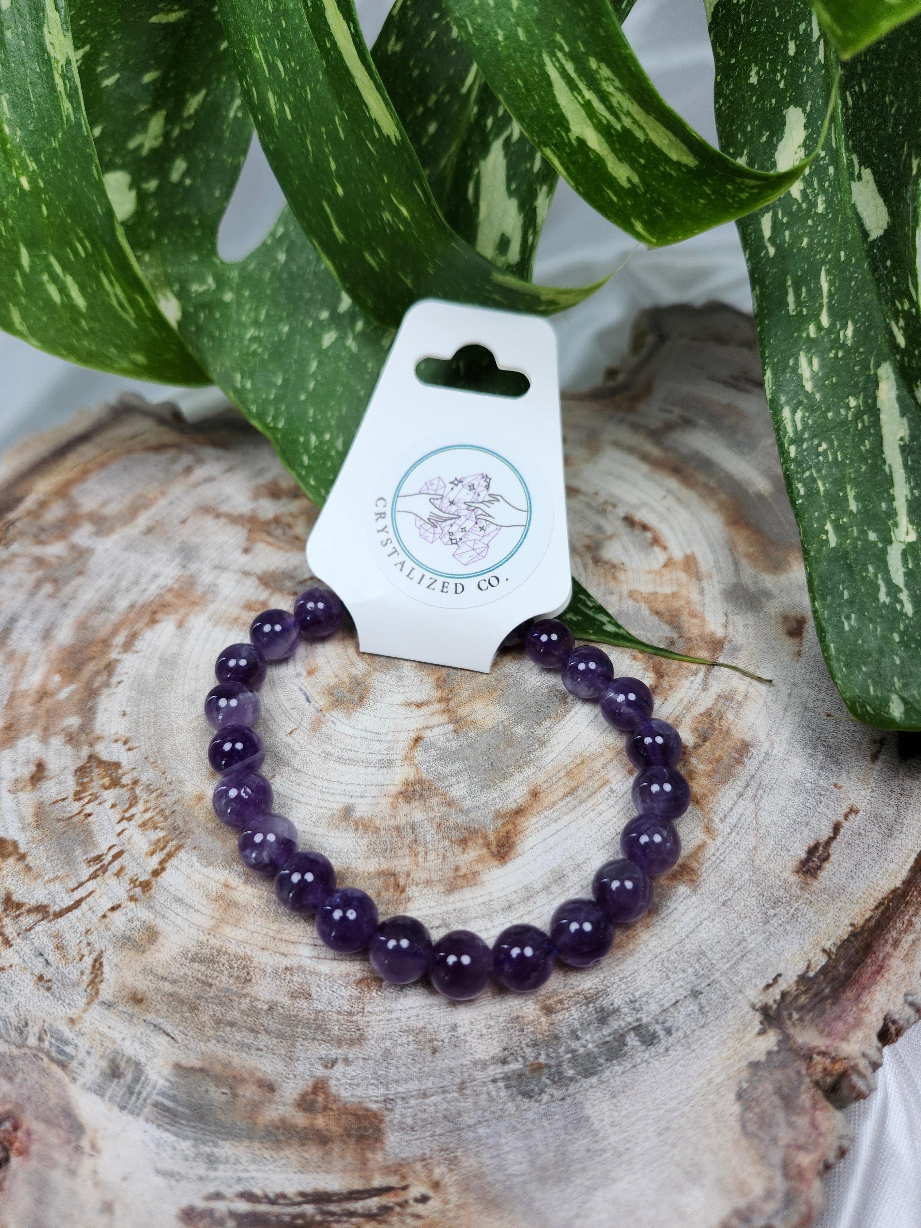 8mm AMETHYST BRACELET