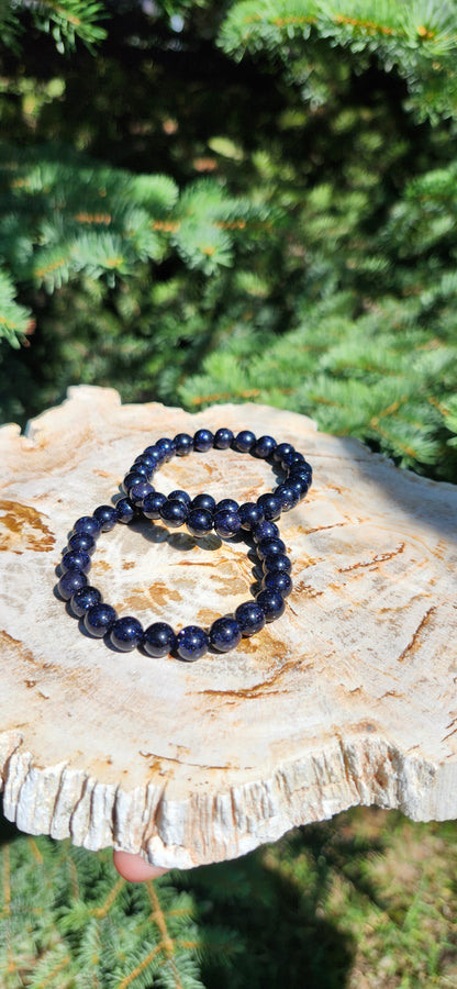 8mm BLUE SANDSTONE BRACELET