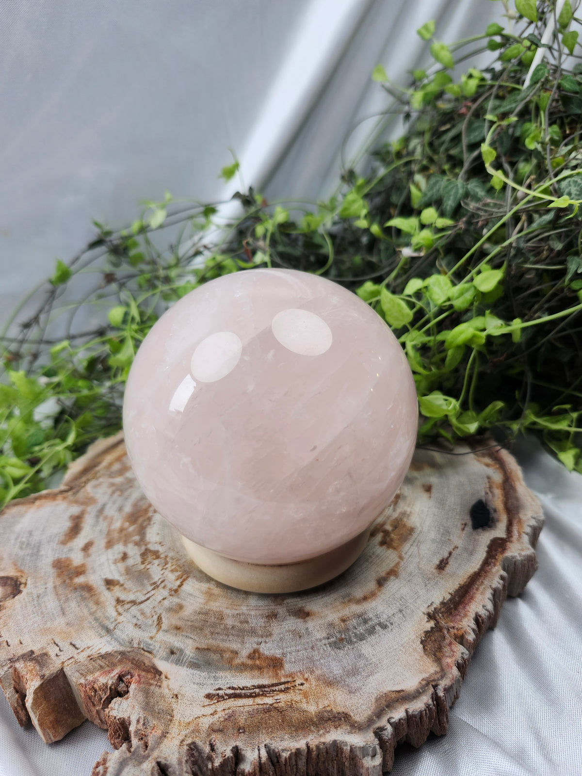 ROSE QUARTZ LG SPHERE #2