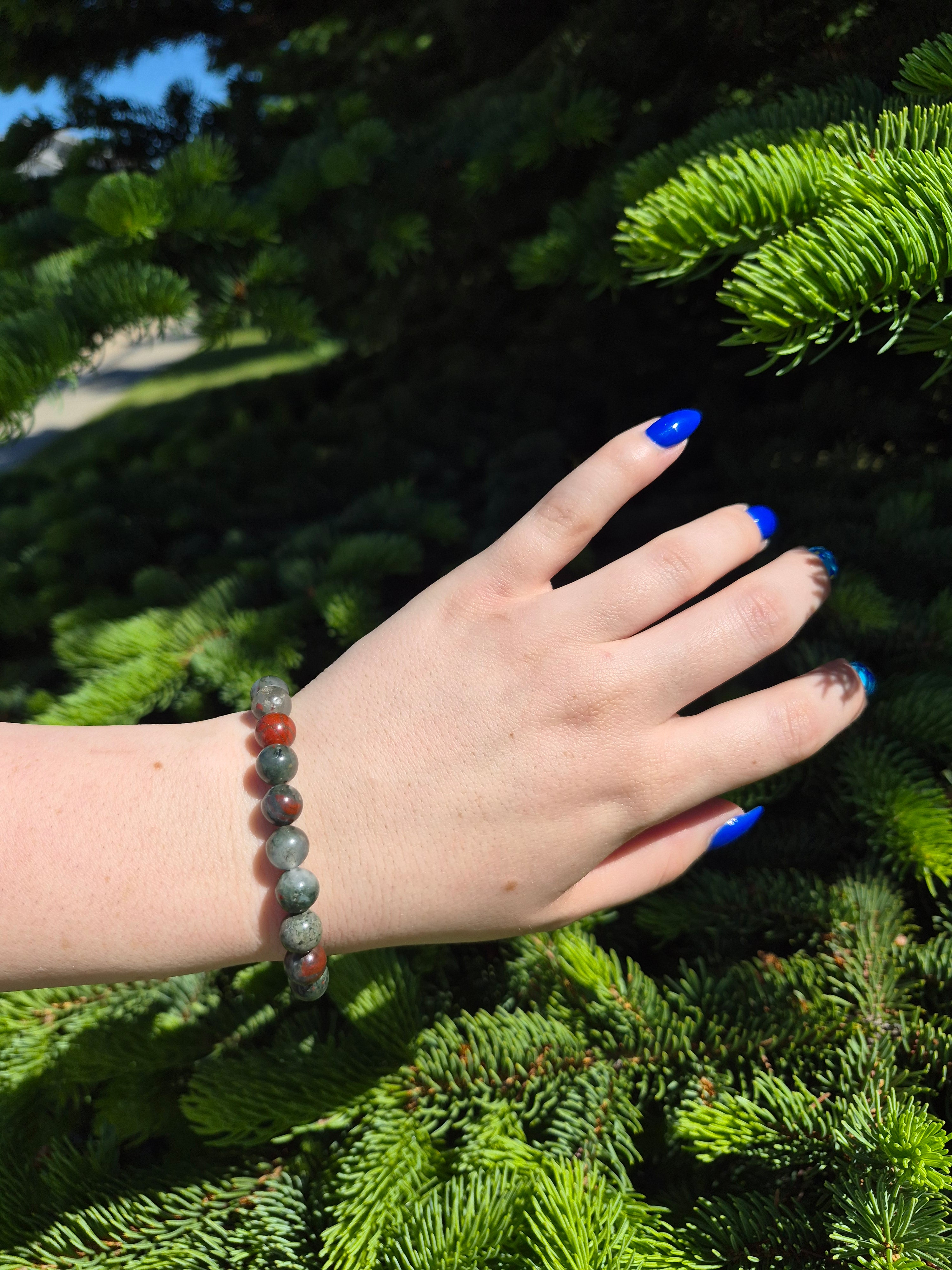 8MM BLOODSTONE BRACELET