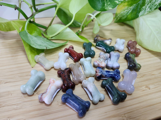 MIXED CRYSTAL DOG BONE