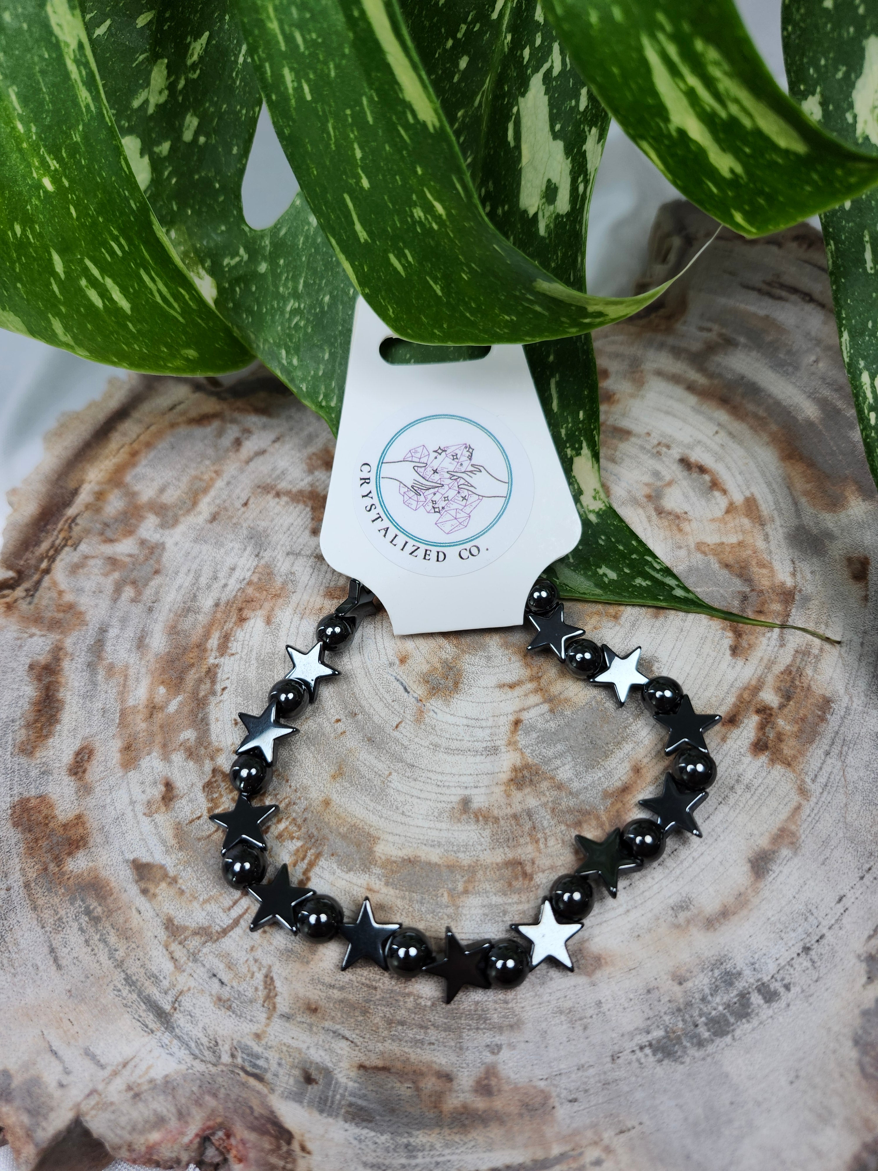 6mm HEMATITE STAR BRACELET