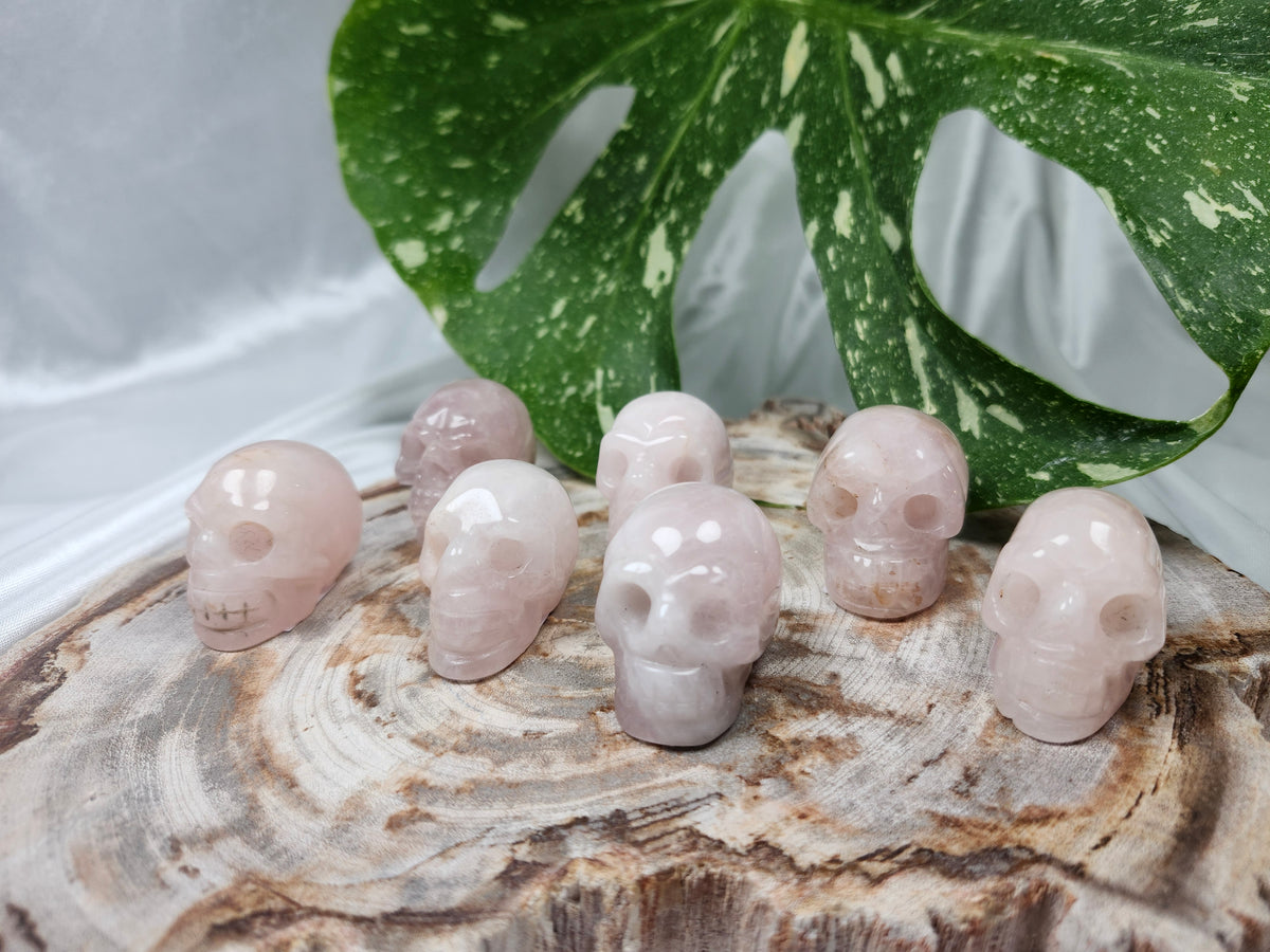ROSE QUARTZ SKULL