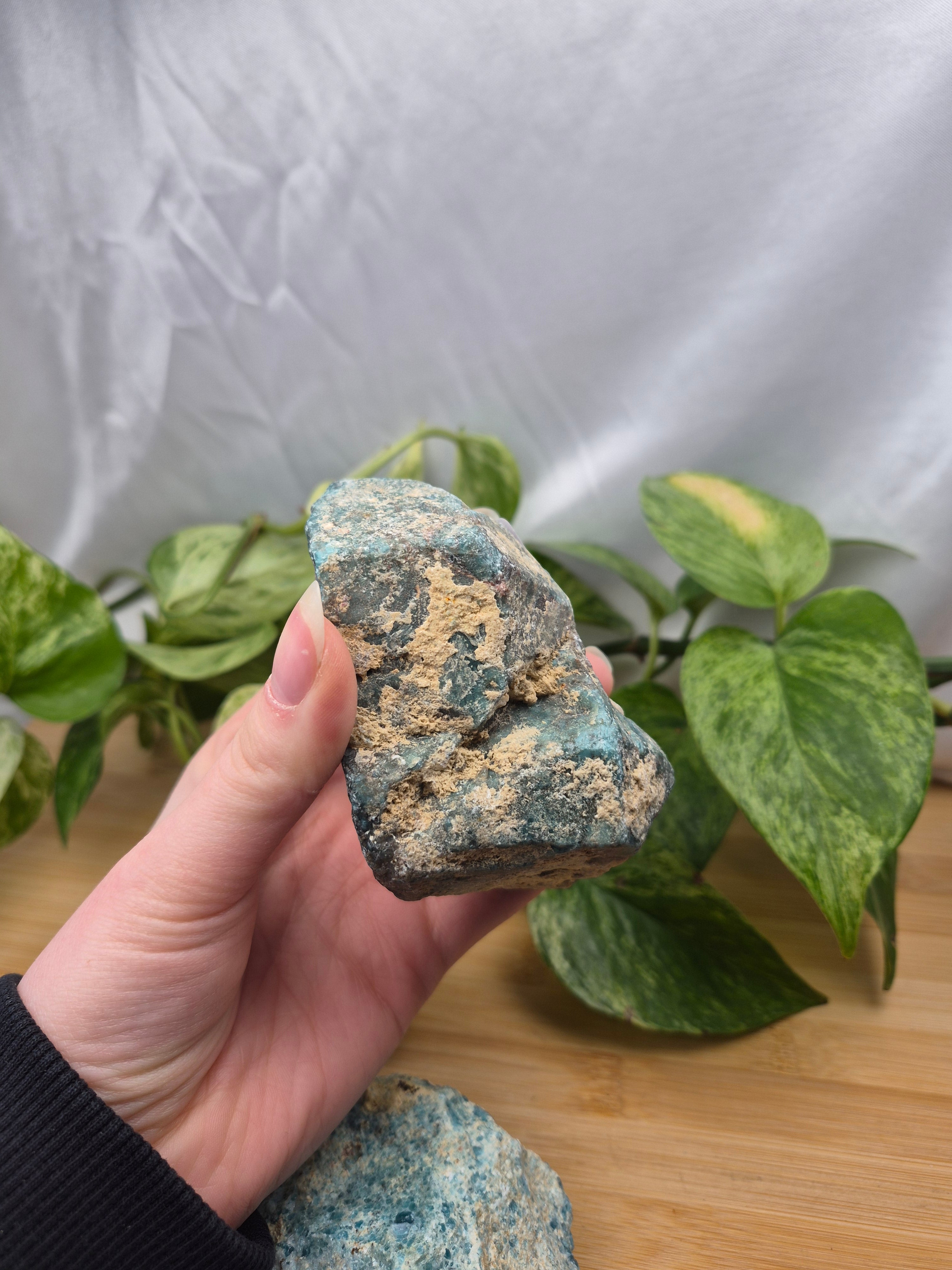 BLUE APATITE ROUGH CHUNK
