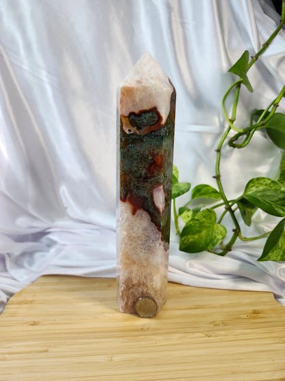 RED MOSS AGATE TOWER