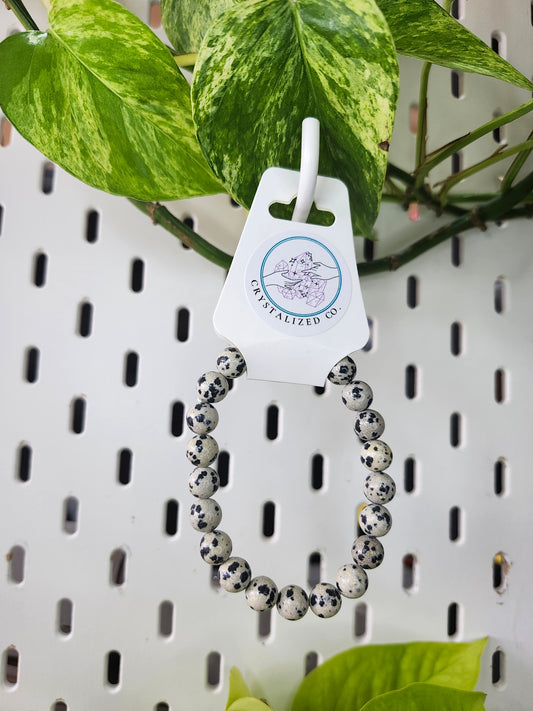 9mm DALMATION JASPER BRACELET