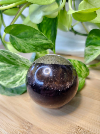FLUORITE W/PYRITE SPHERE