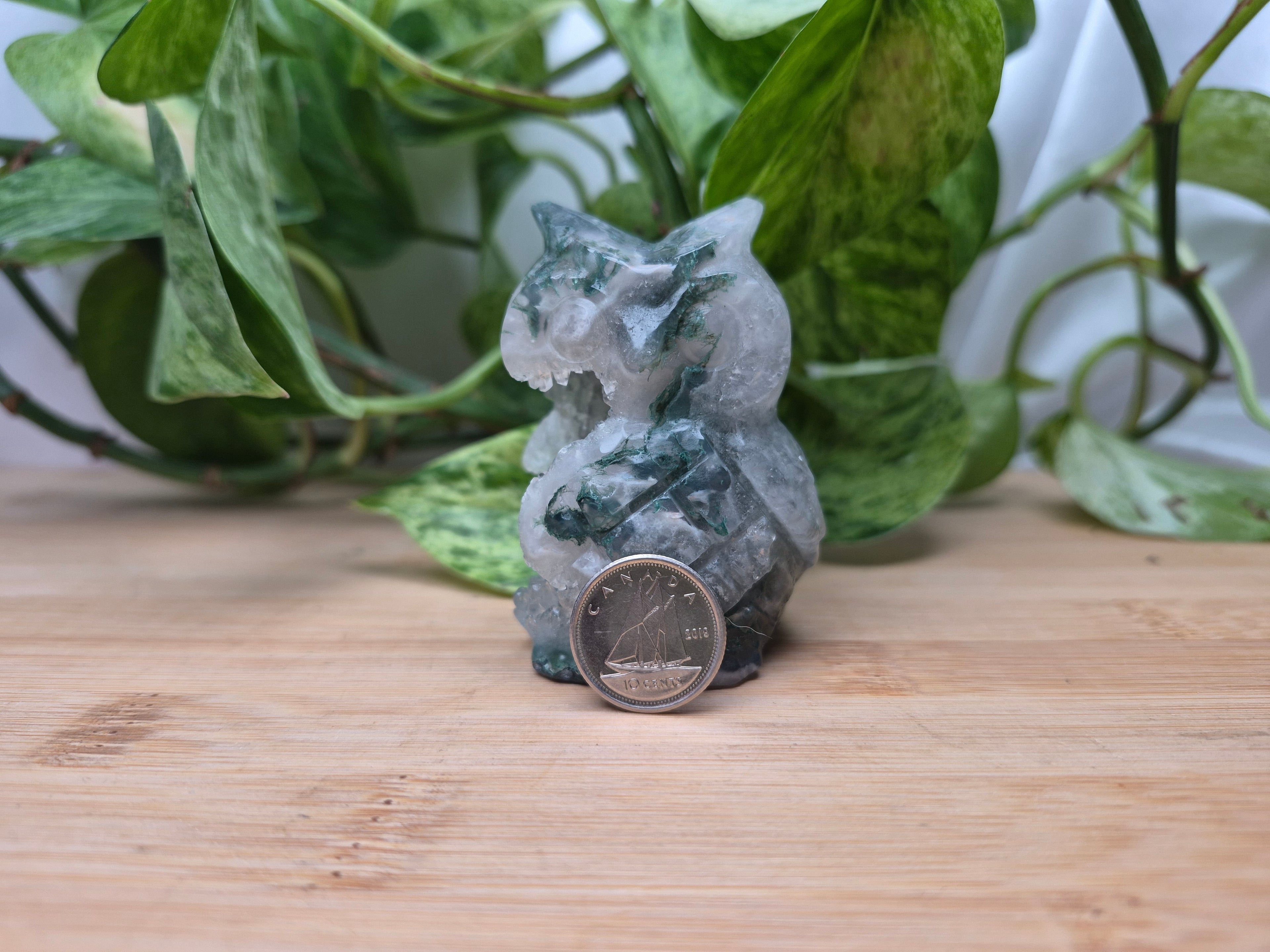MOSS AGATE OWL