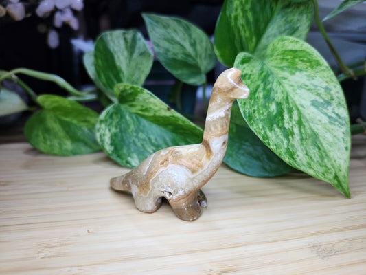 CHOCOLATE CALCITE BRACHIOSAURUS