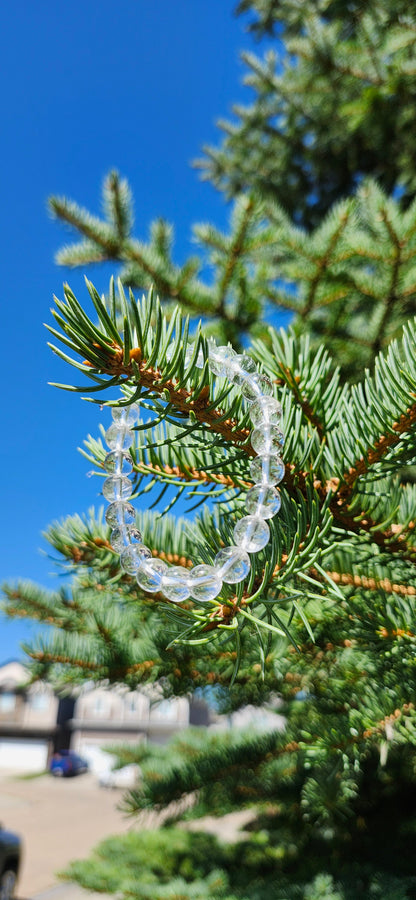 8mm CLEAR QUARTZ BRACELET