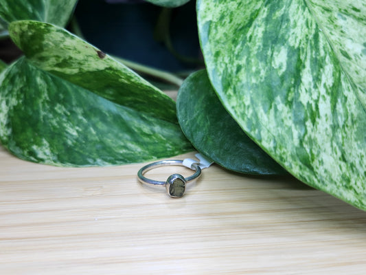 S6 MOLDAVITE .925 STERLING SILVER