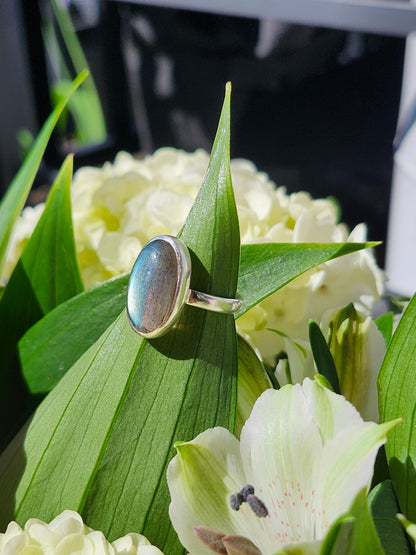 S7.75 LABRADORITE .925 STERLING SILVER