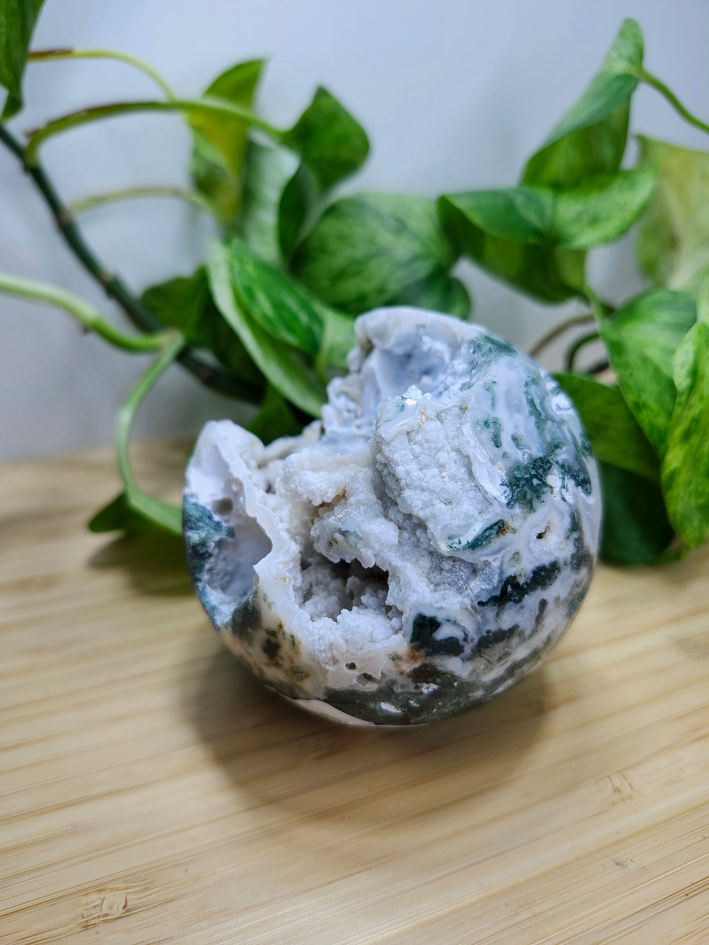 MOSS AGATE SPHERE