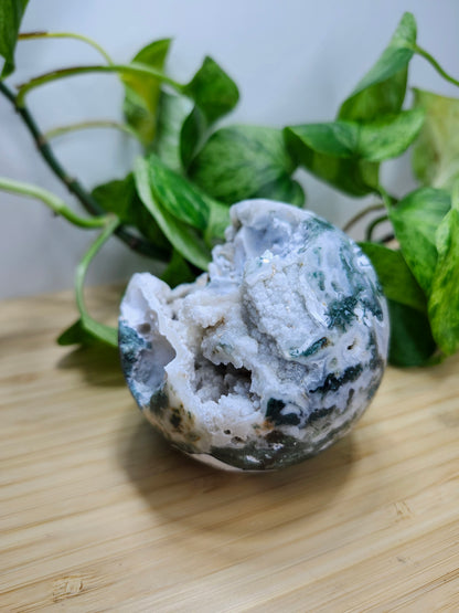 MOSS AGATE SPHERE