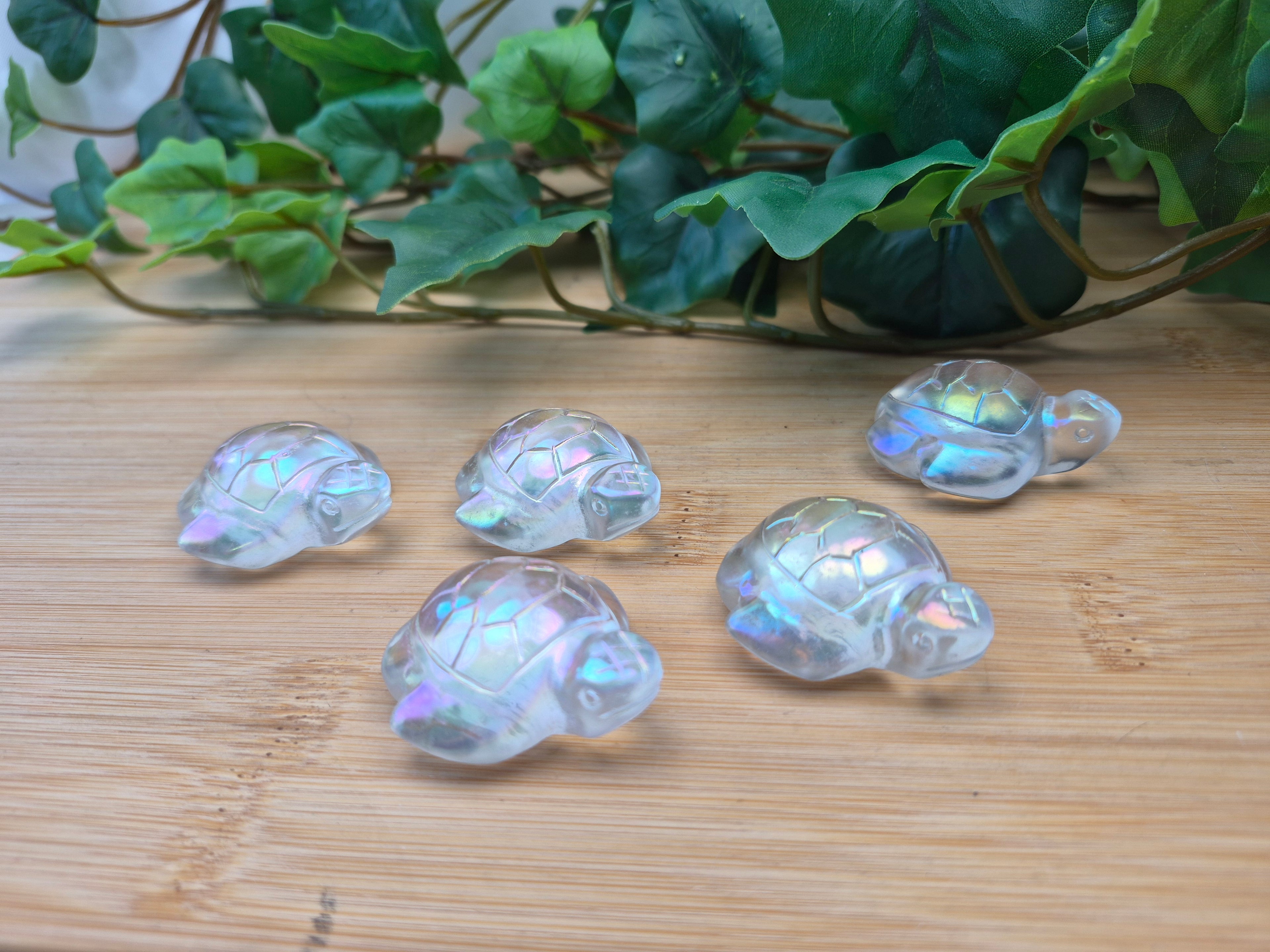 AURA COATED GLASS TURTLE