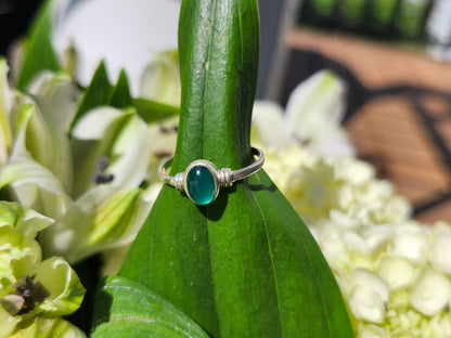 S7.5 GREEN ONYX .925 STERLING SILVER