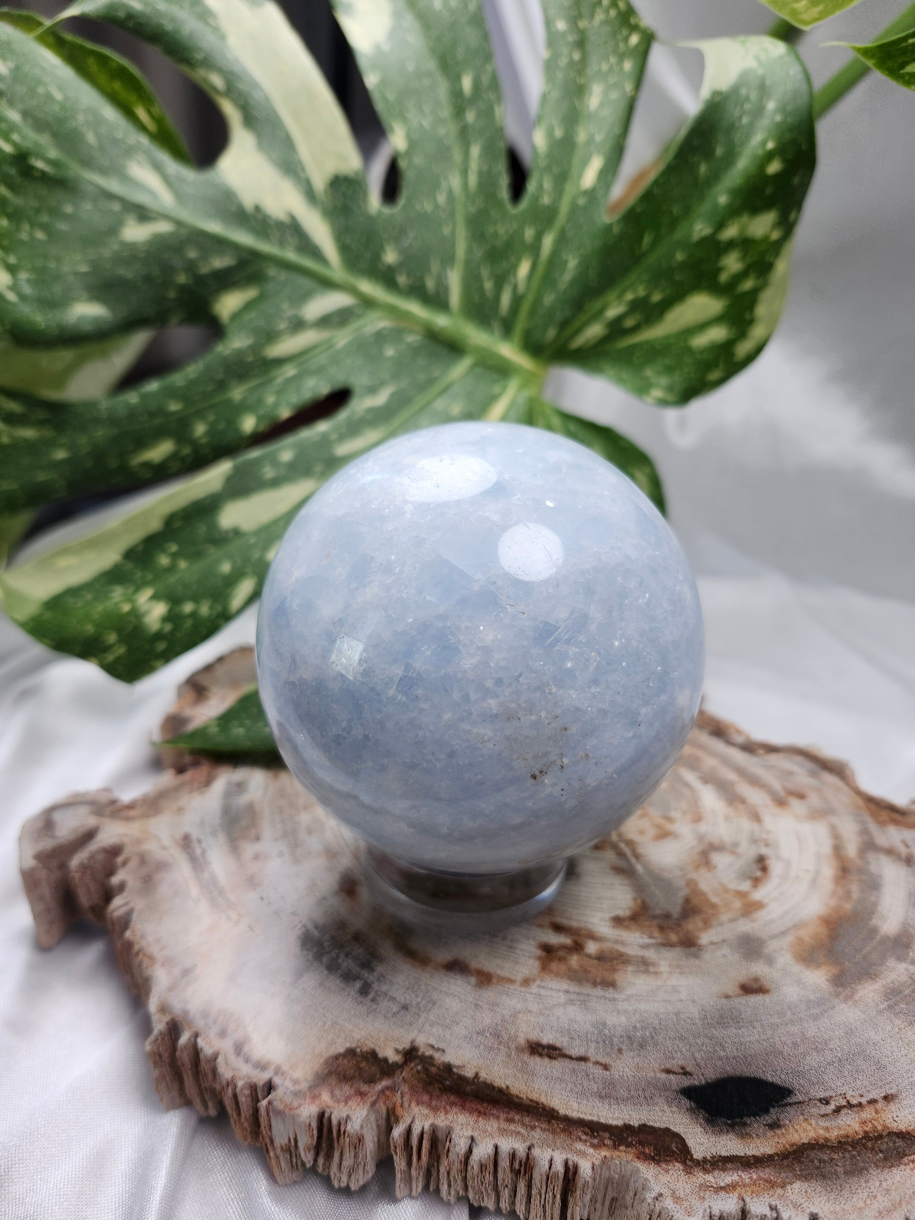 BLUE CALCITE SPHERE