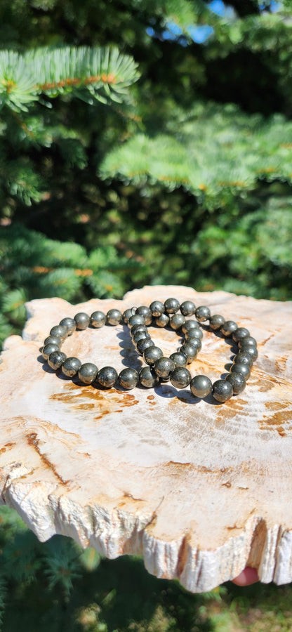 8mm PYRITE BRACELET