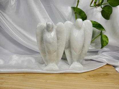 WHITE ARAGONITE ANGEL