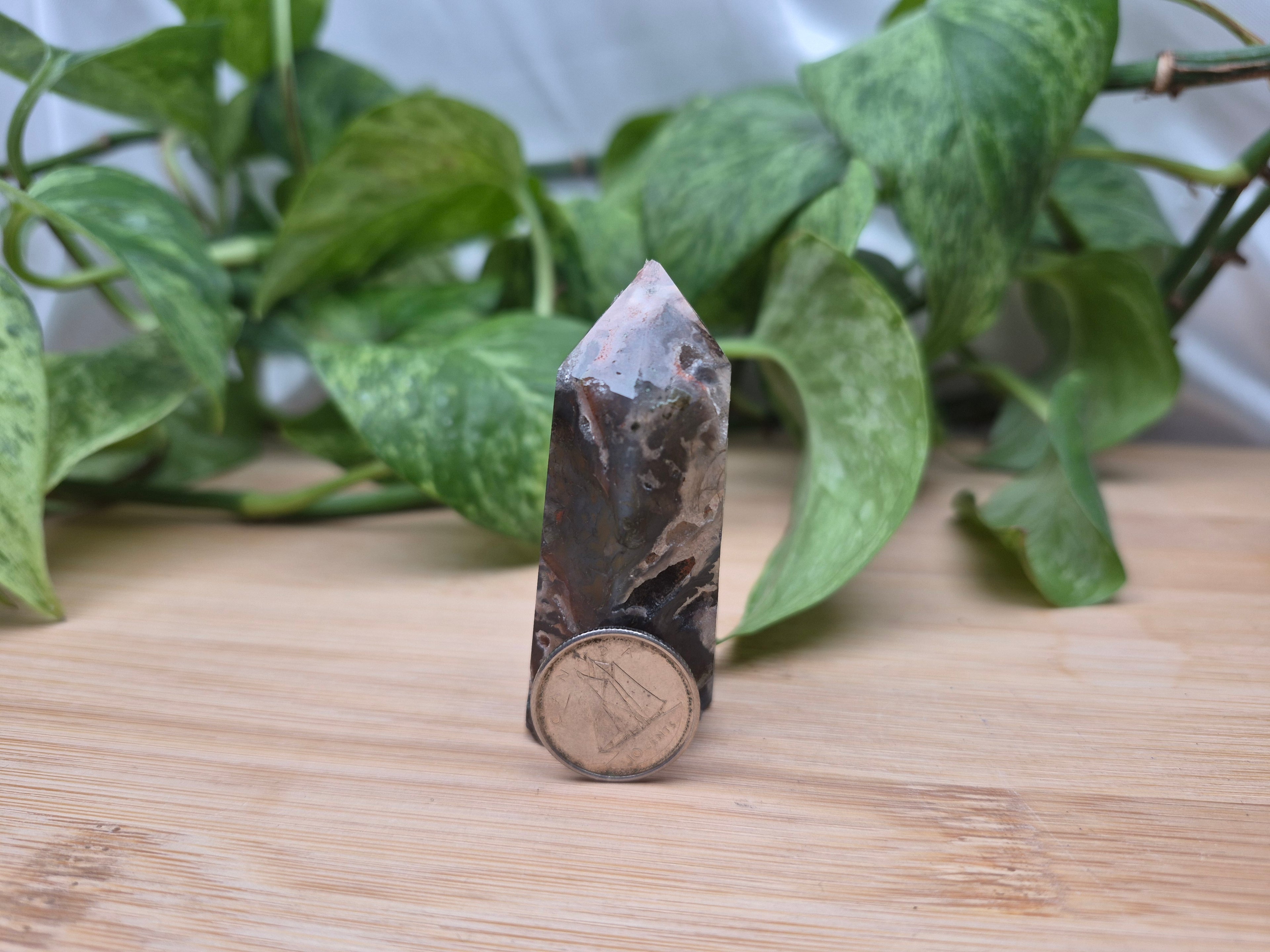 DRUZY MOSS AGATE TOWER