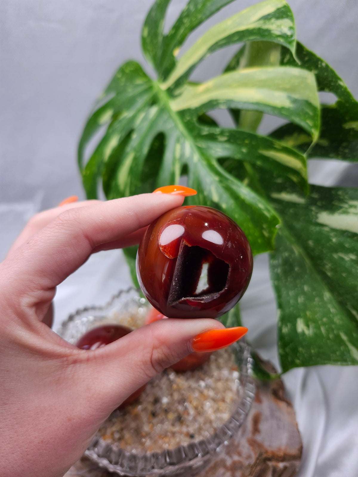CARNELIAN AGATE SPHERE