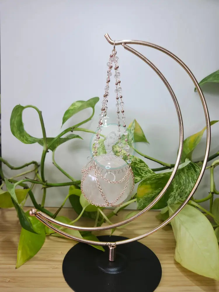 ROSE GOLD SPHERE STAND DOUBLE MOON