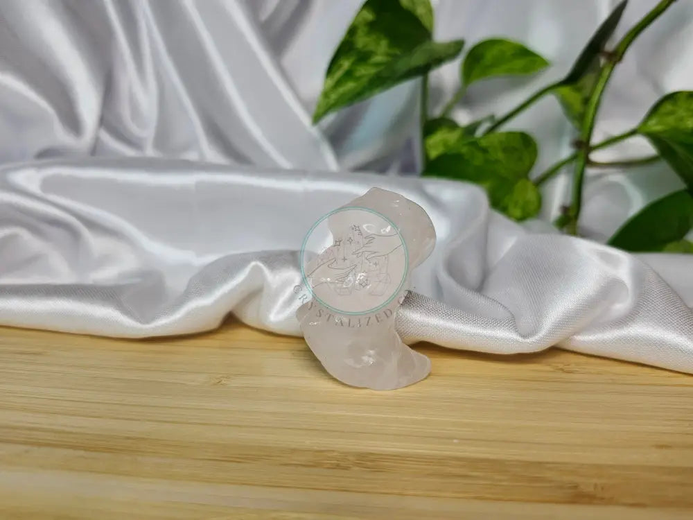 ROSE QUARTZ CATERPIE - CARVING