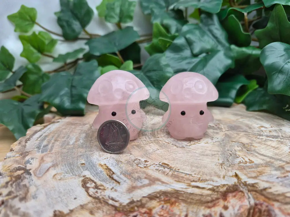 ROSE QUARTZ MUSHROOM MAN