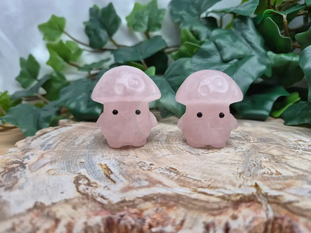 ROSE QUARTZ MUSHROOM MAN