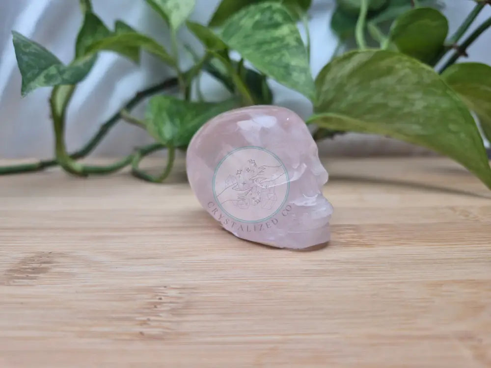 ROSE QUARTZ SKULL