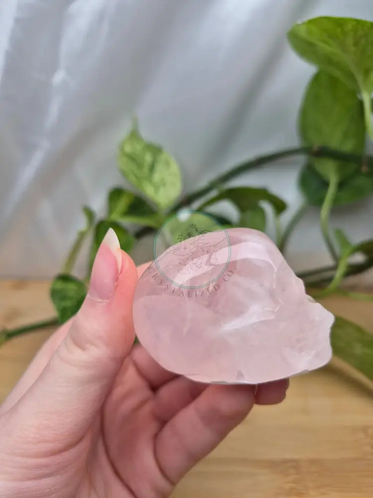ROSE QUARTZ SKULL