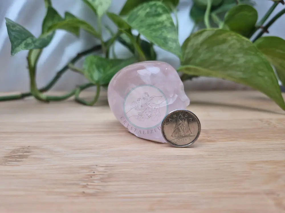 ROSE QUARTZ SKULL