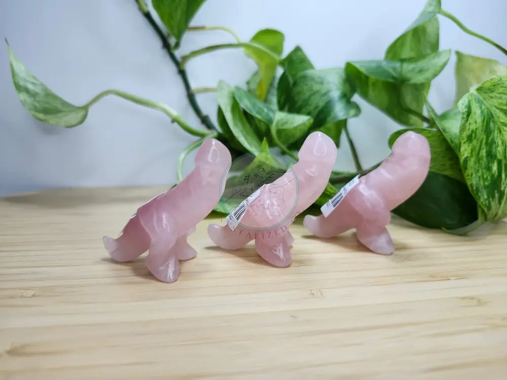 ROSE QUARTZ SM DICK-A-SAURUS