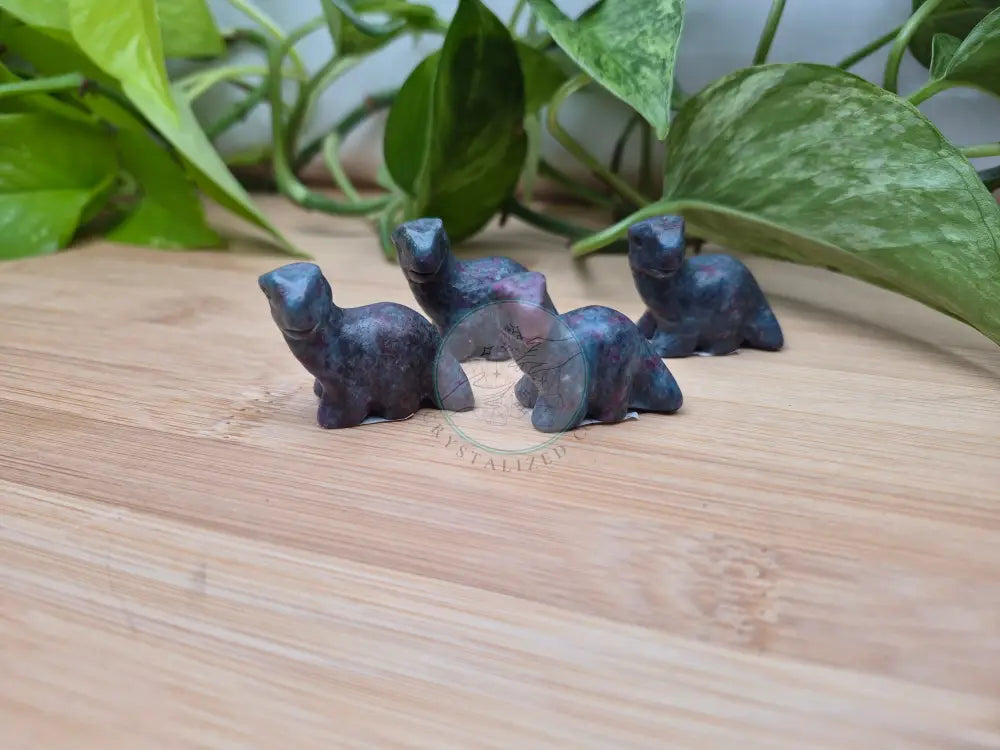 RUBY IN BLUE KYANITE DINOSAUR
