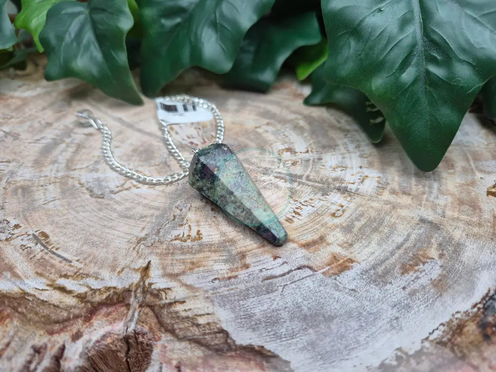 RUBY ZOISITE PENDULUM