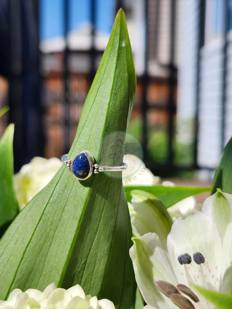 S5 LAPIS LAZULI RING.925 STERLING SILVER