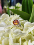 S6.5 AMBER.925 STERLING SILVER