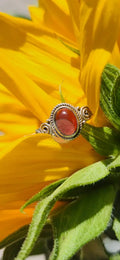 S7.25 CARNELIAN RING.925 STERLING SILVER