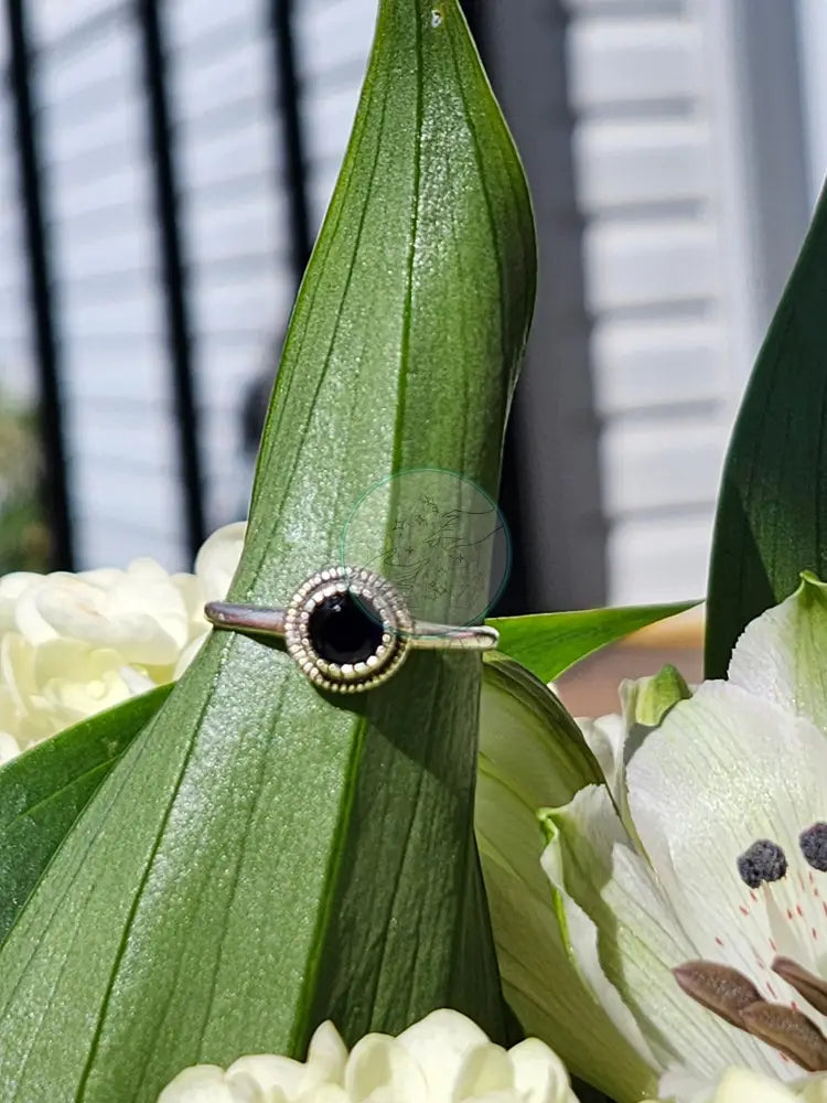 S7.5 ONYX.925 STERLING SILVER